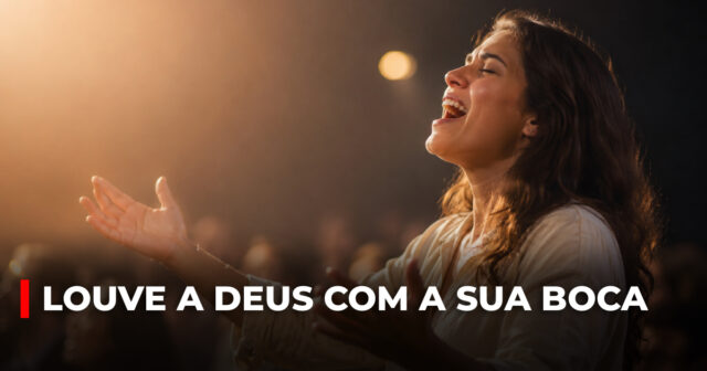 Louve a Deus com a sua boca